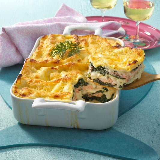 Lachs-Spinat-Lasagne