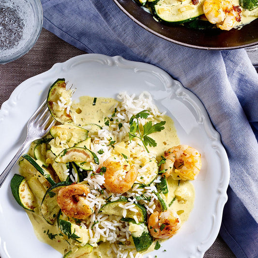 Zucchini-Garnelen-Curry