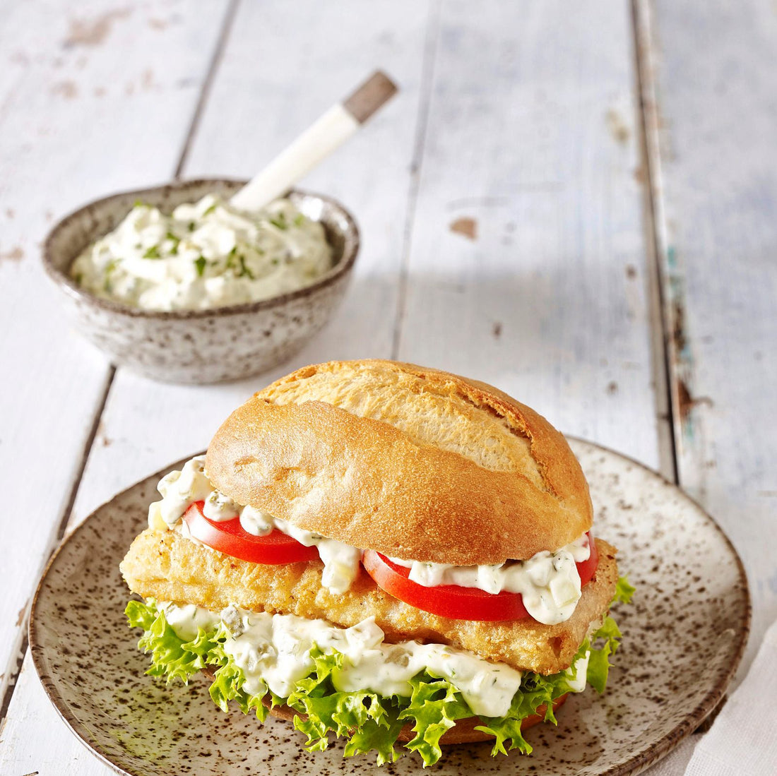 Fischburger mit Remoulade