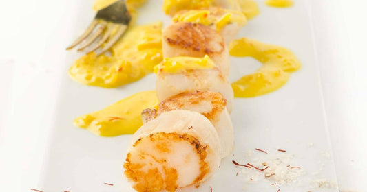 Jakobsmuscheln mit Safransauce