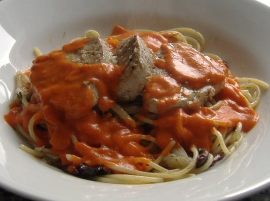 Spaghetti mit frischem Thunfisch und Fenchel -