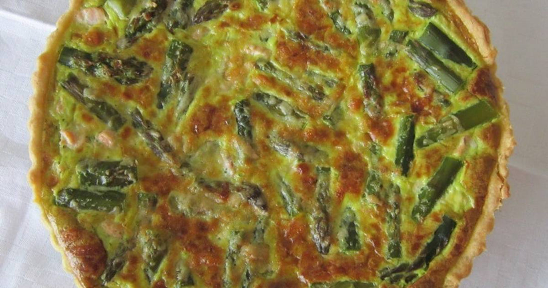 Grüne Spargel-Lachs-Quiche