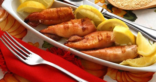 Gefüllte Calamari mit Prosciutto