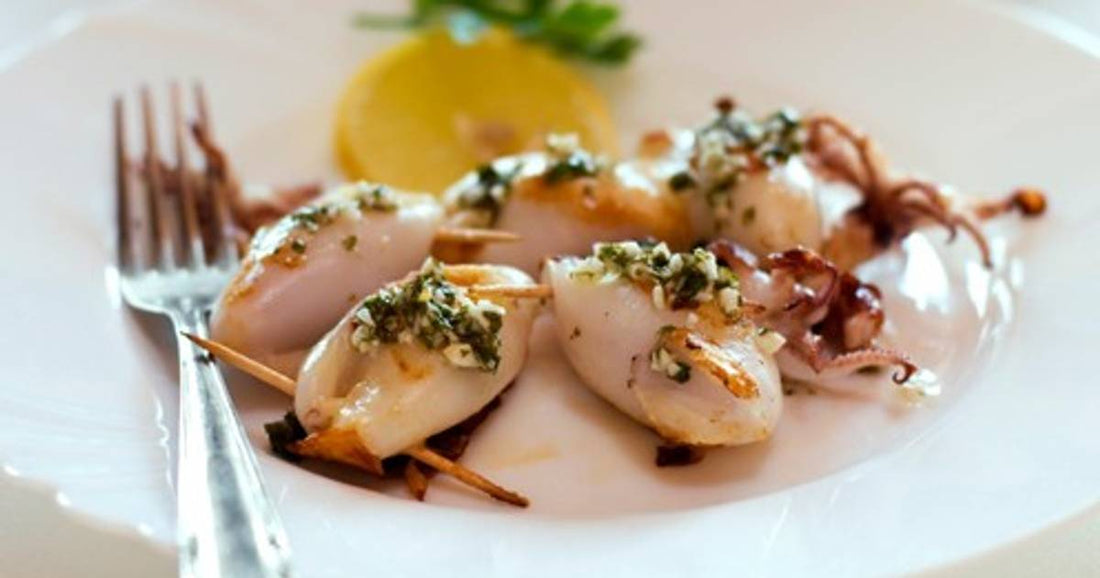 Gefüllte Calamari mit Schafkäse
