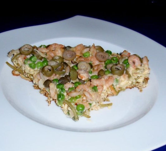 Spaghetti Garnelen Frittata