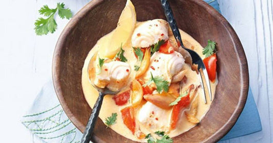 Fisch-Curry thailändische Art aus dem Dampfgarer