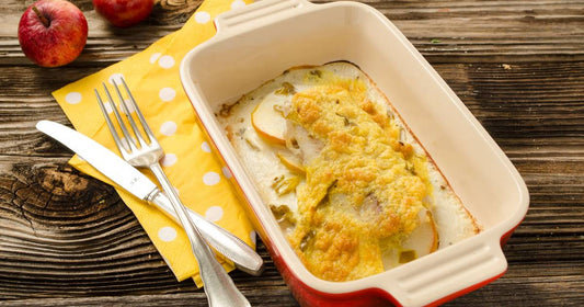 Fisch in Apfel-Curry-Sauce