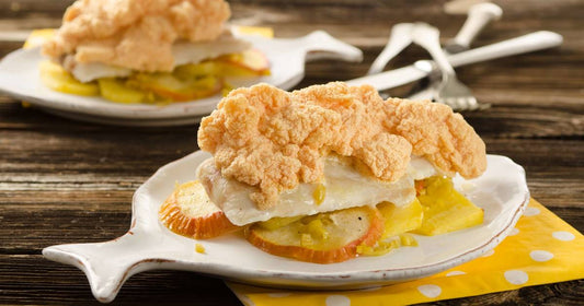 Fisch im Apfelbett mit Curryhaube