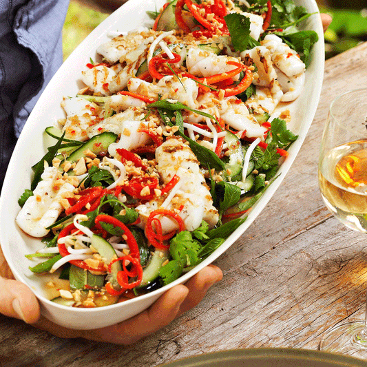 Green Seafood Salad im Thai-style