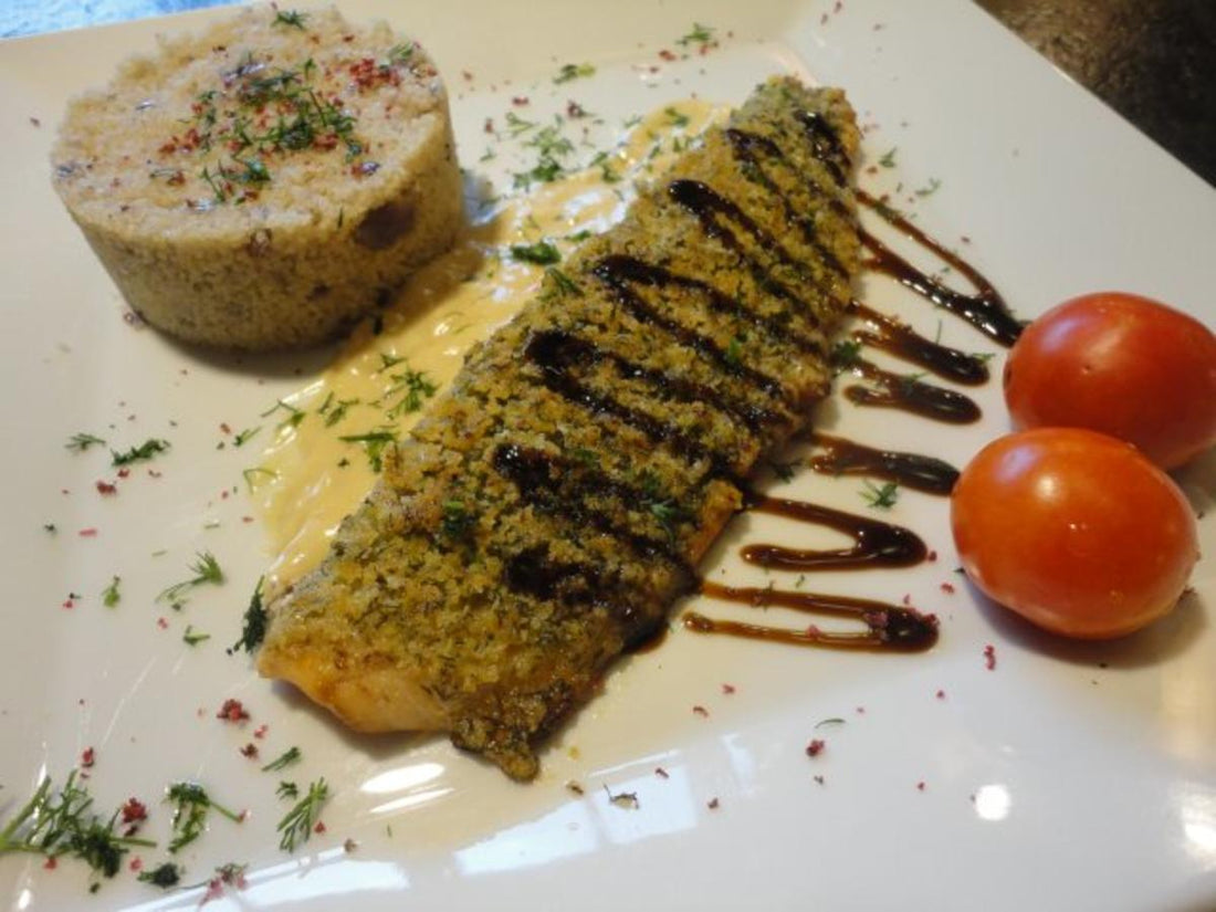 Lachs Forelle mit Dill Kruste