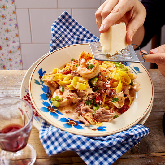 Garnelen-Tomaten-Pasta