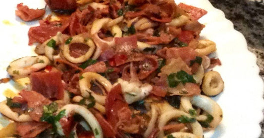 Calamari Ringe mit Schinken