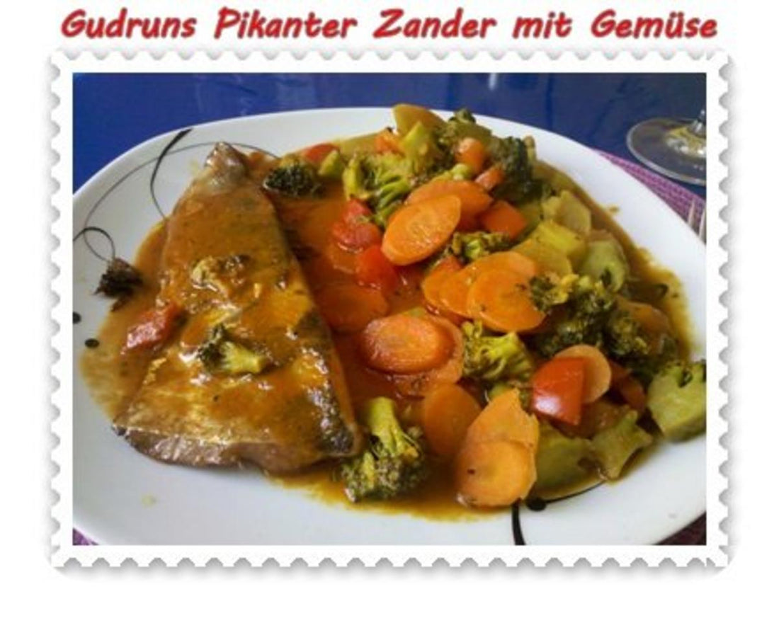 Fisch: Pikanter Zander mit Gemüse