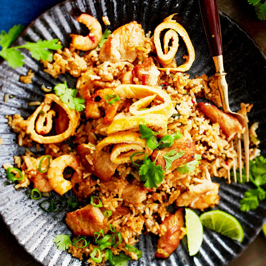 Nasigoreng mit Garnelen