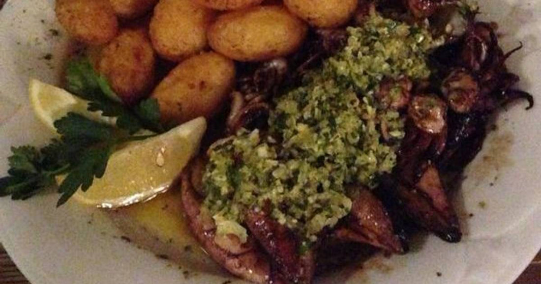 Calamari mit Blattspinat