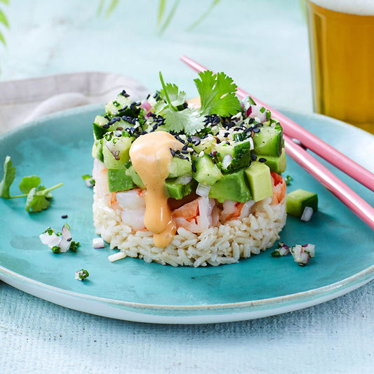 Garnelen-Avocado-Türmchen (California Shrimp Stack)