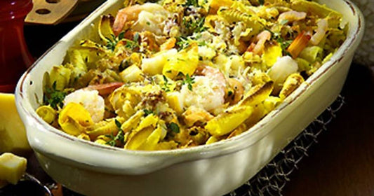 Nudelgratin frutti di mare