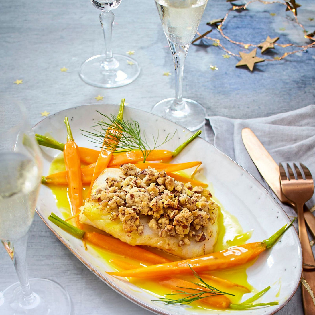 Seelachsfilet mit Mandelkruste