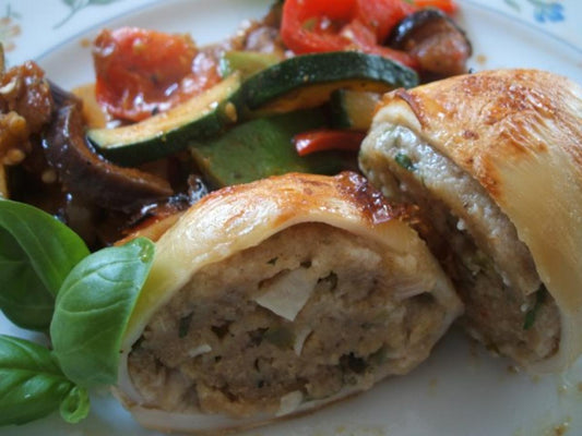 Fisch: Tintenfisch mit Kräuter Bärlauch Füllung - schnell