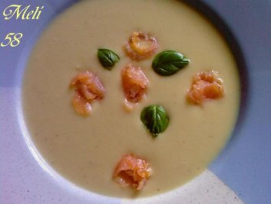 Suppen: Kohlrabicreme Süppchen mit Lachs