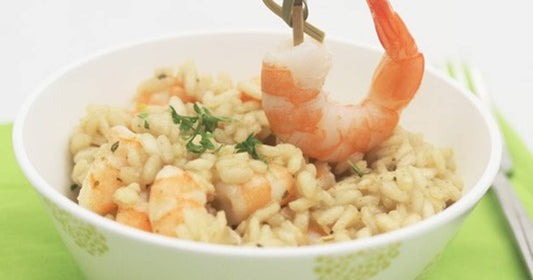 Risotto mit Garnelen und Sekt