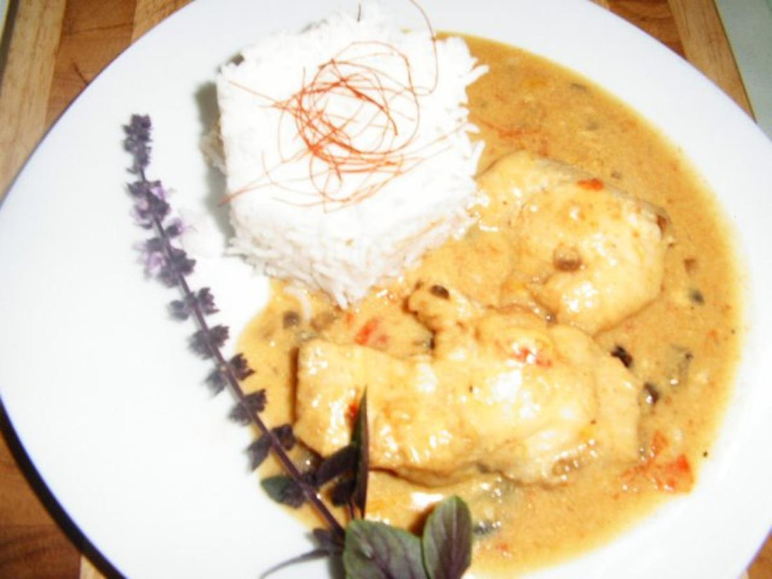 Kabeljau mit Kokos Currysoße