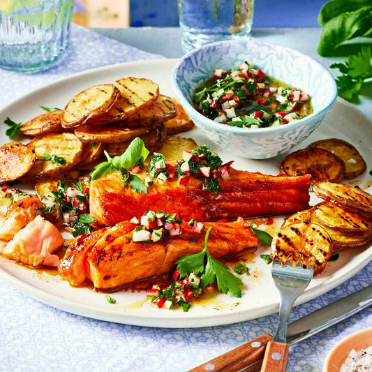 Honiglachs mit Kräuter-Gremolata