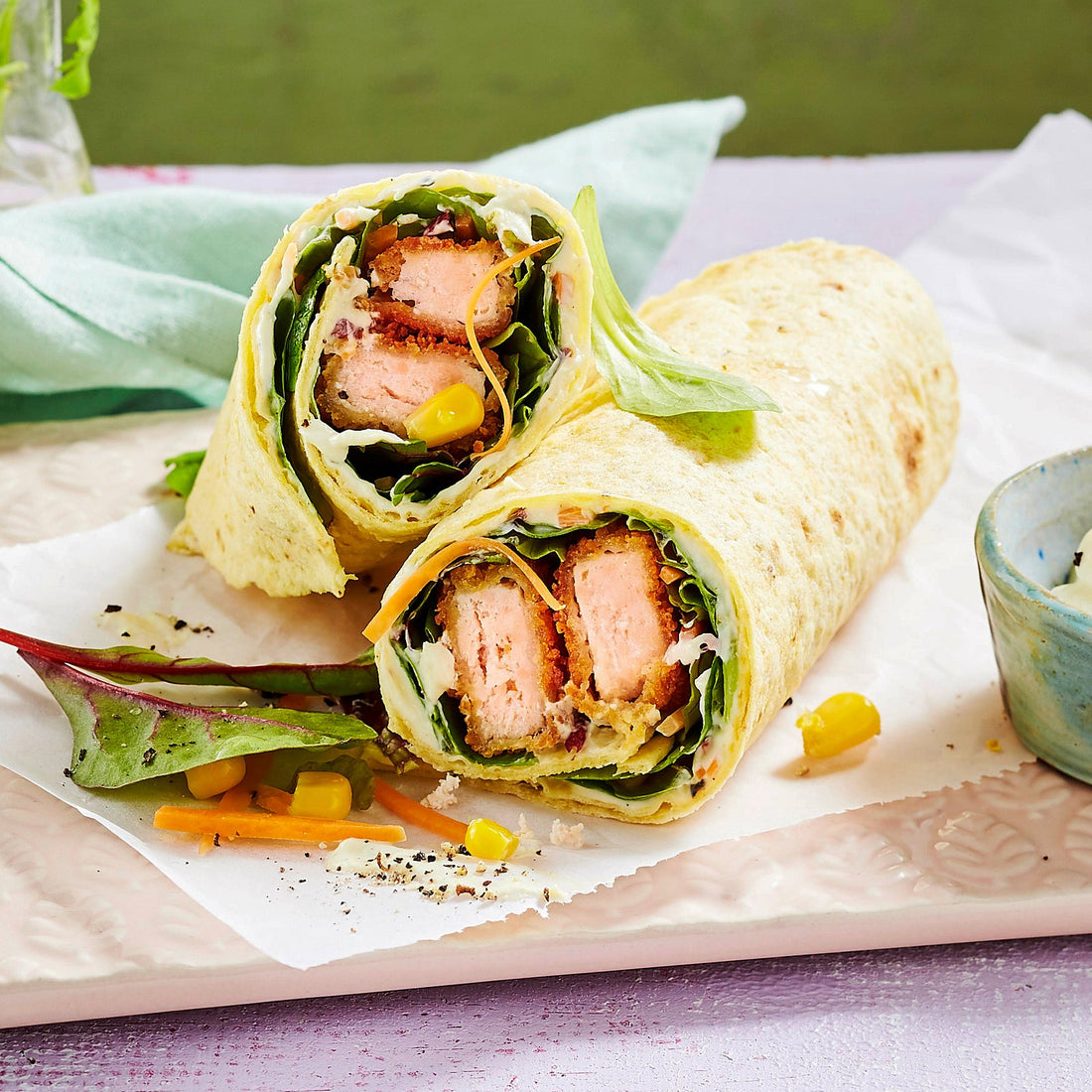 Crispy Lachs im Wrap-Mantel