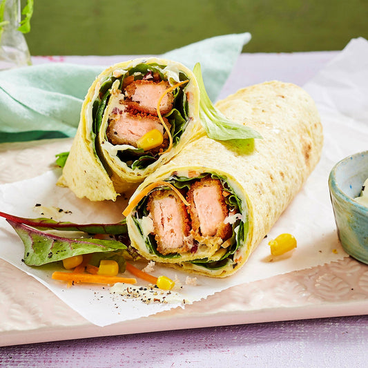 Crispy Lachs im Wrap-Mantel
