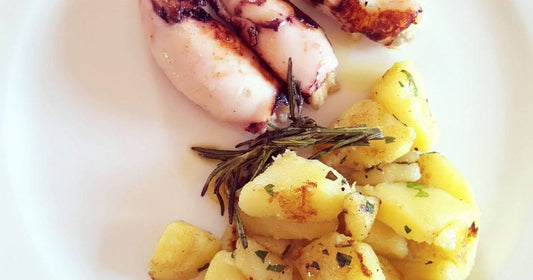 Calamari mit Erdäpfeln