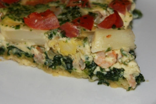 Spargeltorte mit Krabben