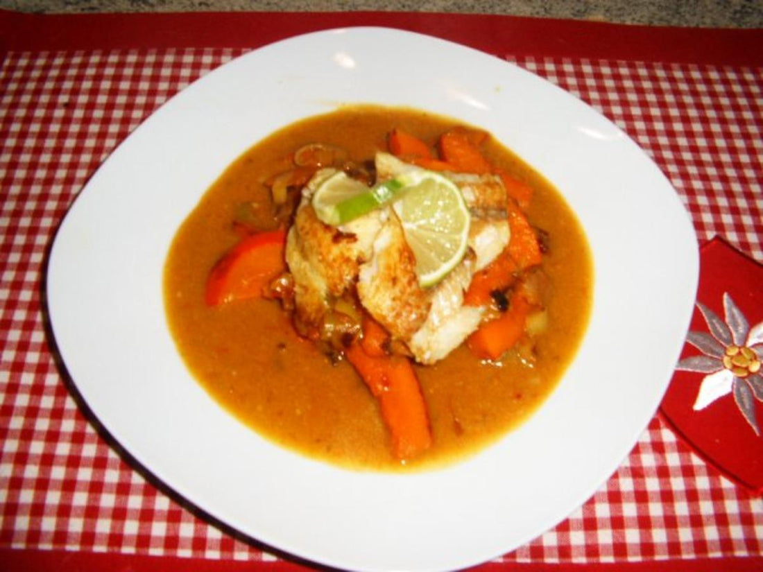 Fischfilet auf Kürbisgemüse
