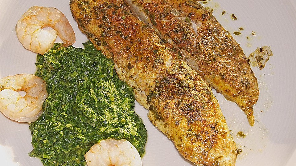 Tansanische Fischpfanne mit Spinat