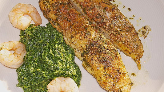 Tansanische Fischpfanne mit Spinat