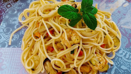 Meeresfrüchte in Sahnesauce mit Spaghetti von Eislein