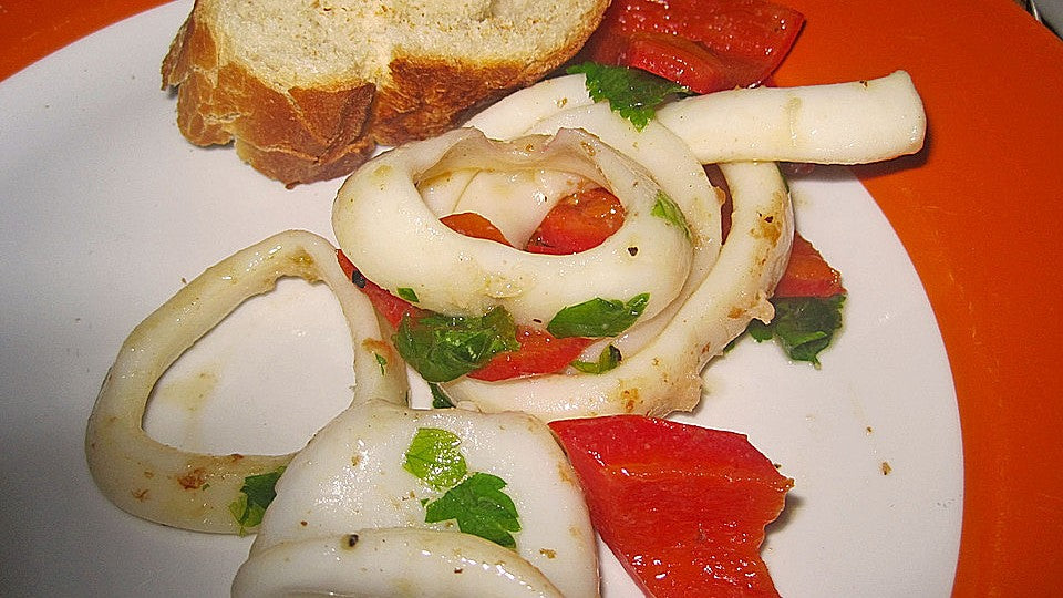 Tintenfischpfanne mit Paprika von Kögi