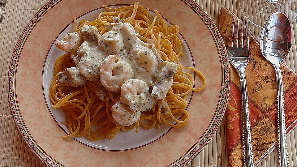 Pikante Tilapia - Garnelen - Spaghetti von OrlandoFurioso
