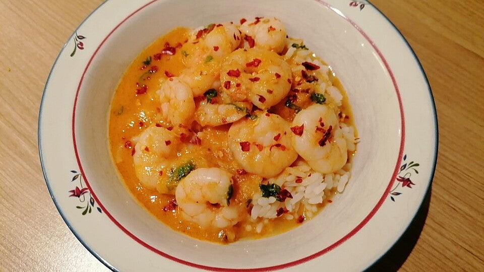 Südthailändisches Curry mit Garnelen und Ananas von Dorry