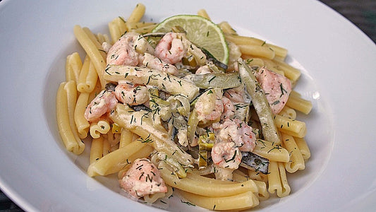 Caipirinha-Nudeln mit Lachs und Garnelen von MichaSLS