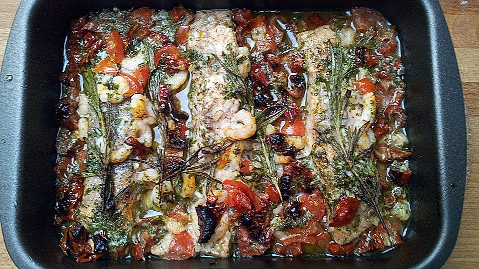 KaMas Lachs und Garnelen aus dem Ofen von Kartoffelmama