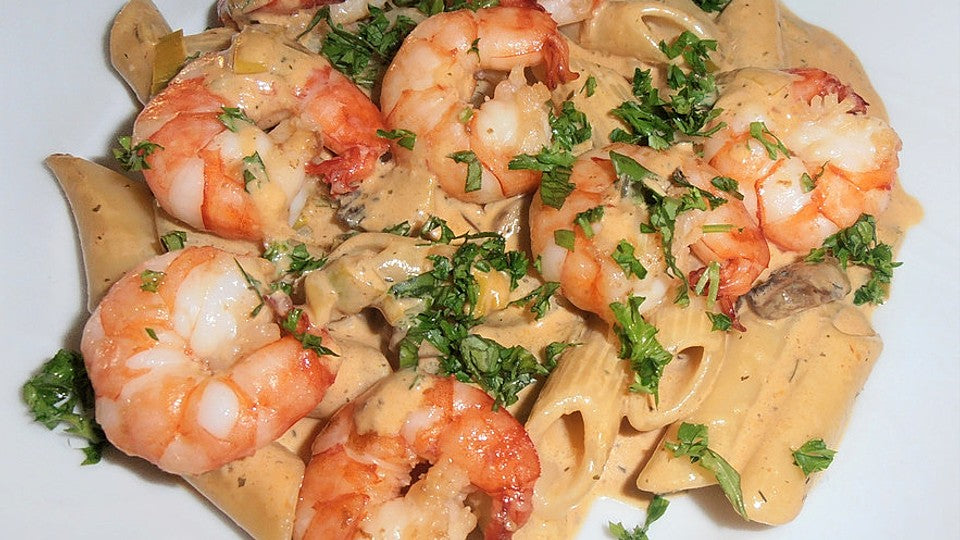 Pasta mit Garnelen-Sahne-Soße von Smarty1903
