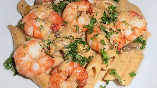 Pasta mit Garnelen-Sahne-Soße von Smarty1903