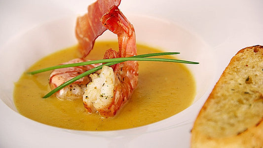 Butternut-Kürbissuppe mit Garnelen von cth3105