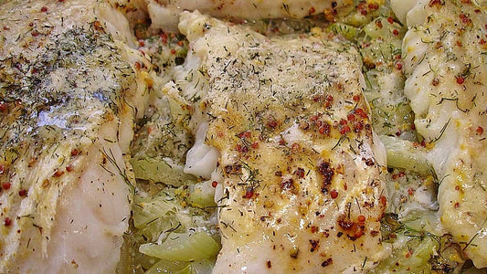 Fischfilet auf Fenchel in Butter-Senf-Sauce von dodith
