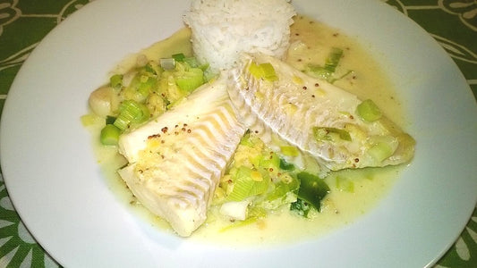 Fischfilet mit roten Linsen und Porree von dodith