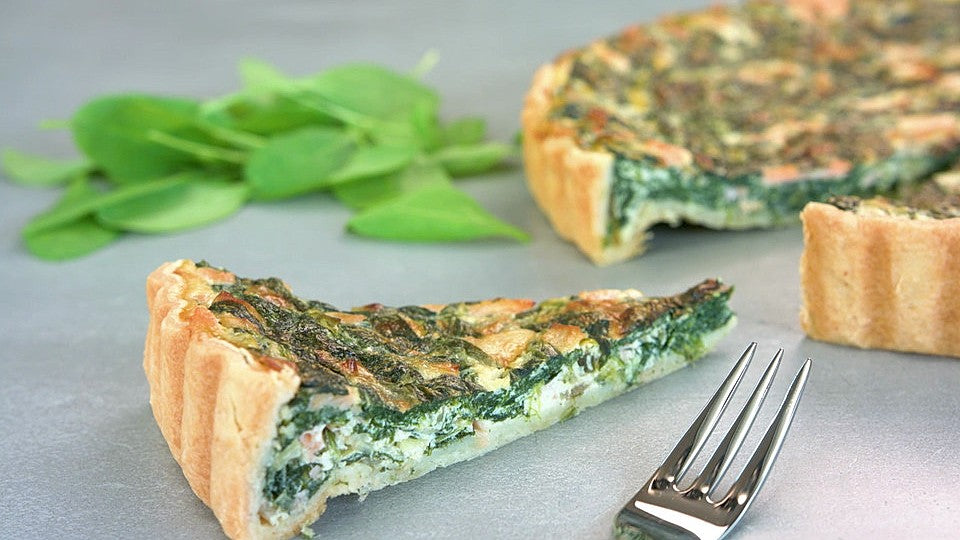 Spinat-Lauch-Lachs Quiche von MealClub