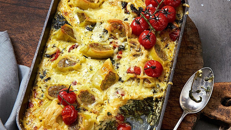 Maultaschen-Spinat-Auflauf von buerger