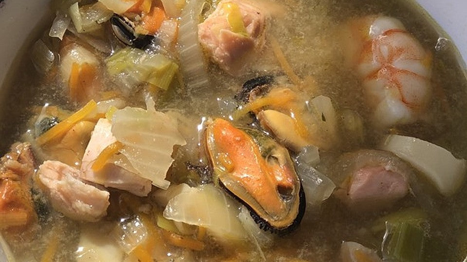 Fischsuppe mit Meeresfrüchten von nath