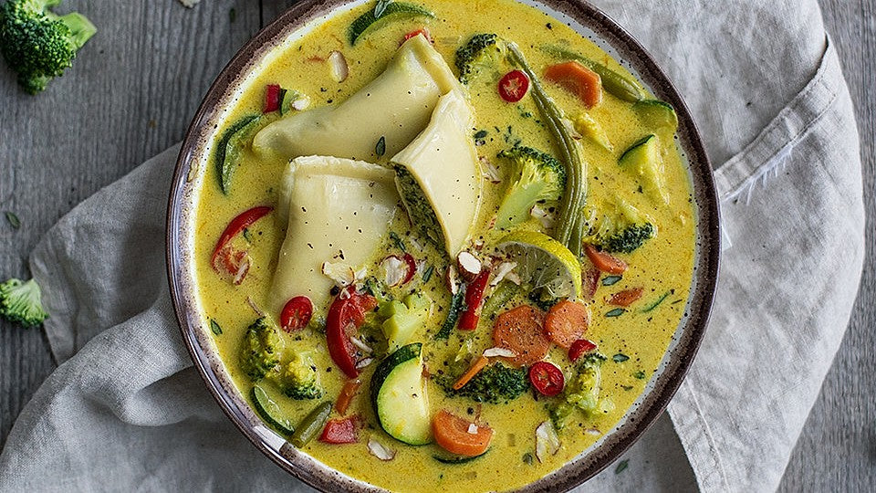 Currysuppe mit Maultaschen von buerger