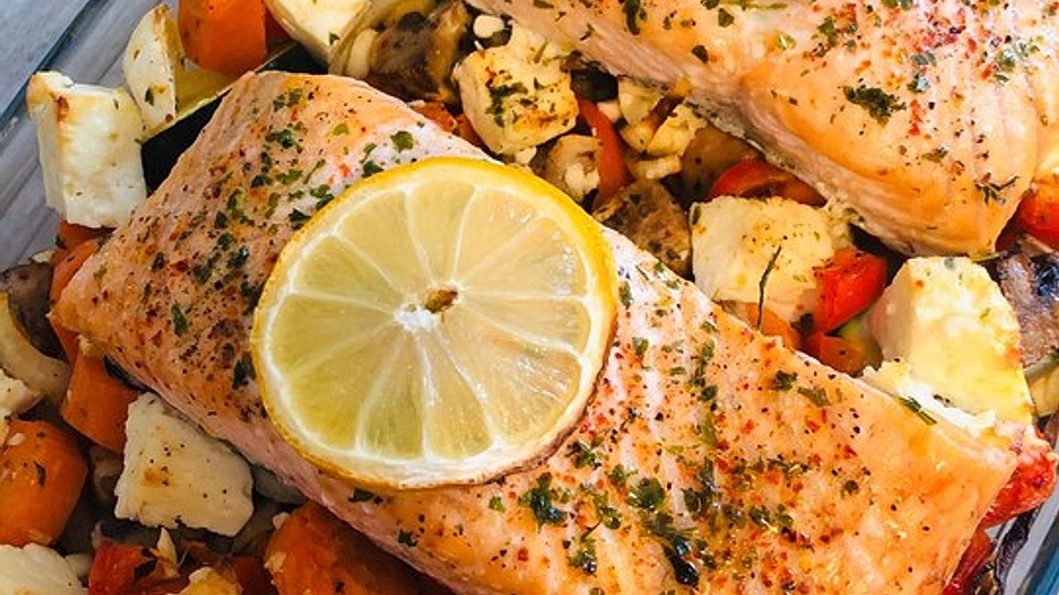 Lachs auf Ofengemüse von mele_lisa12